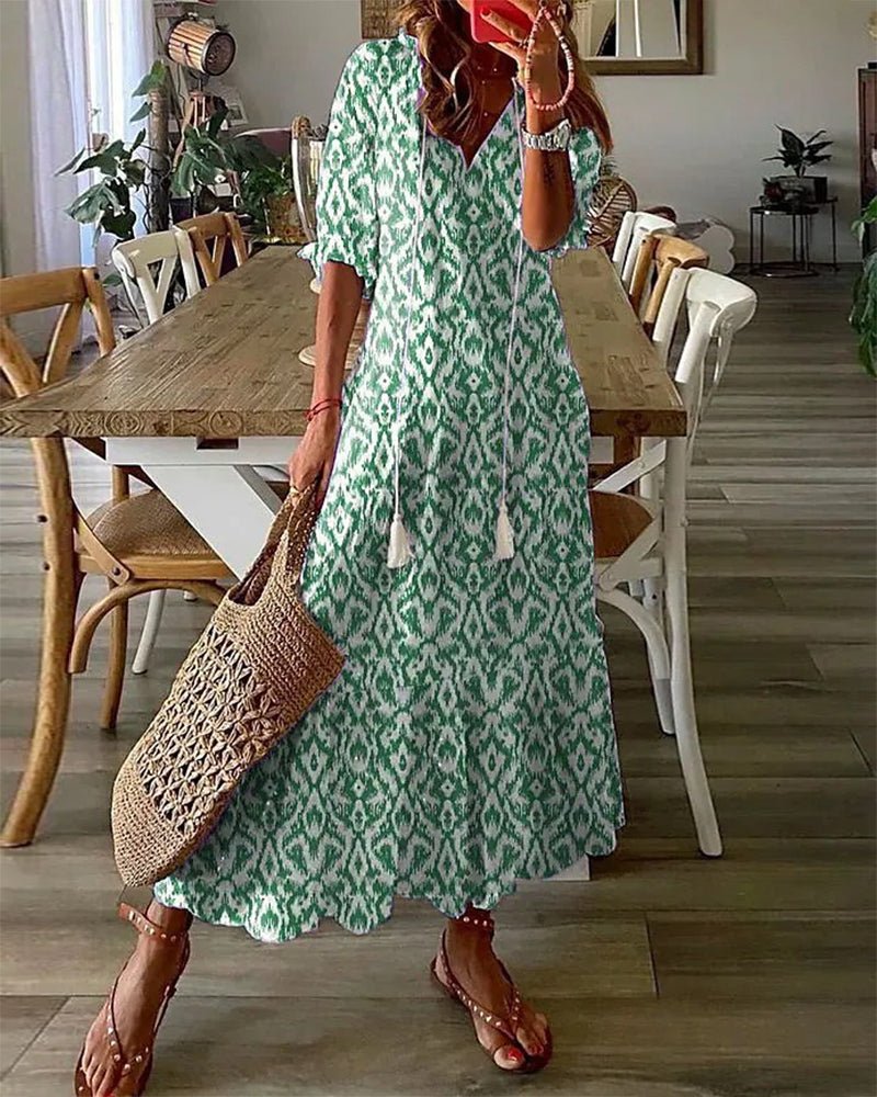 LUNA | Easygoing Boho Midi Dress
