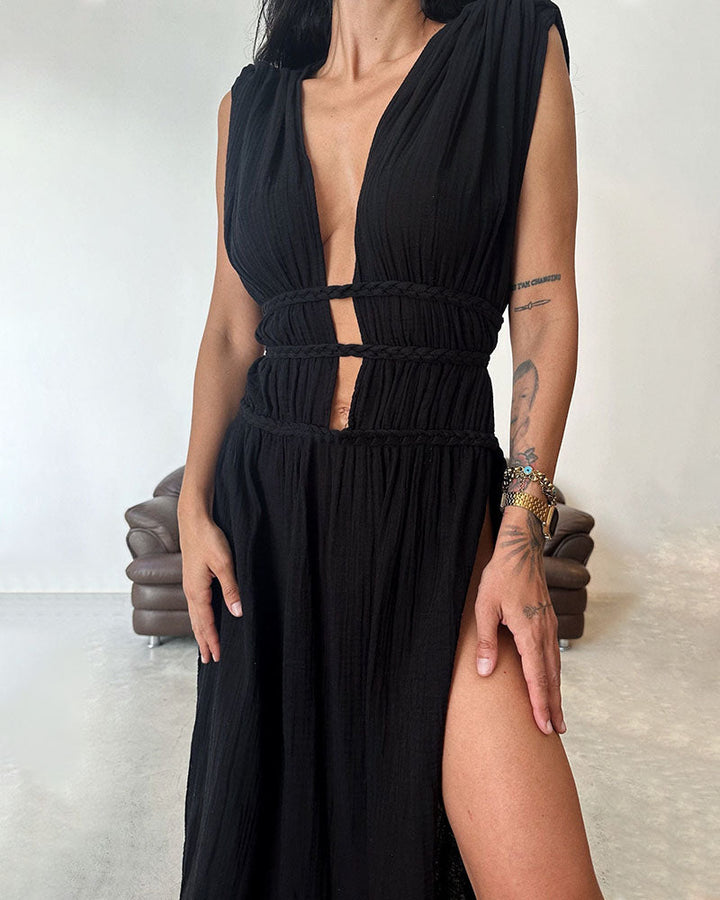 Zolla - Textured Cut-Out Dress