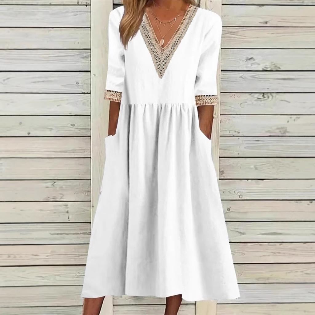 LIVIA | Lace Dress with Mid-Length Design