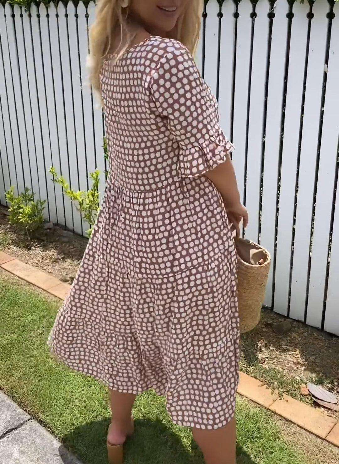 Nicola - Short Sleeve Midi Dress