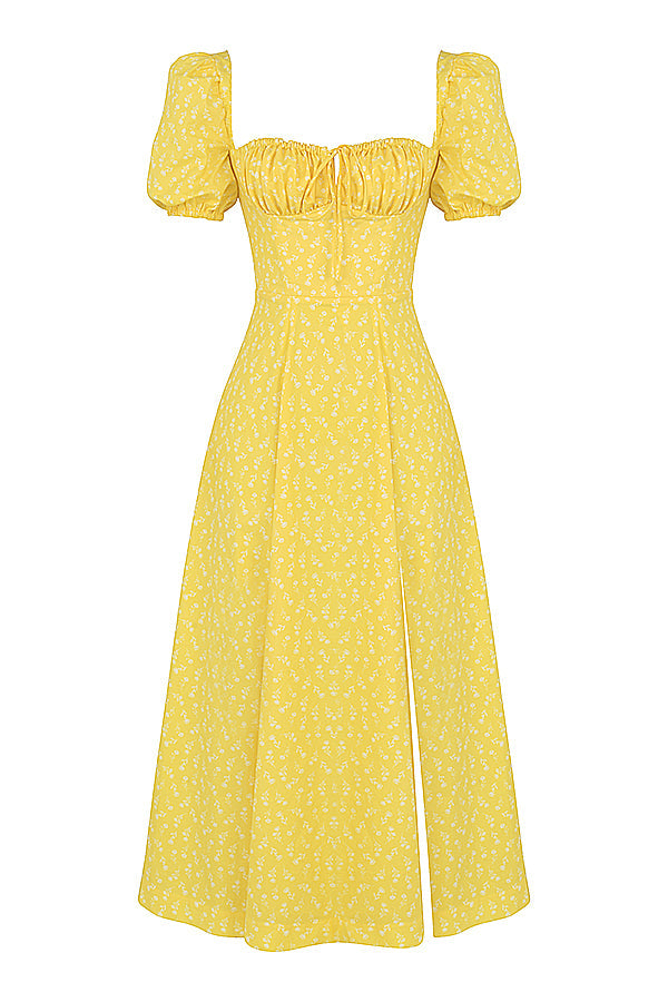 Aviana - Puff Sleeve Floral Dress
