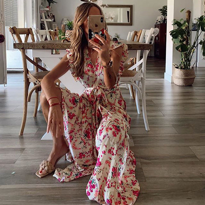 Shera - Elegant Floral Maxi Dress