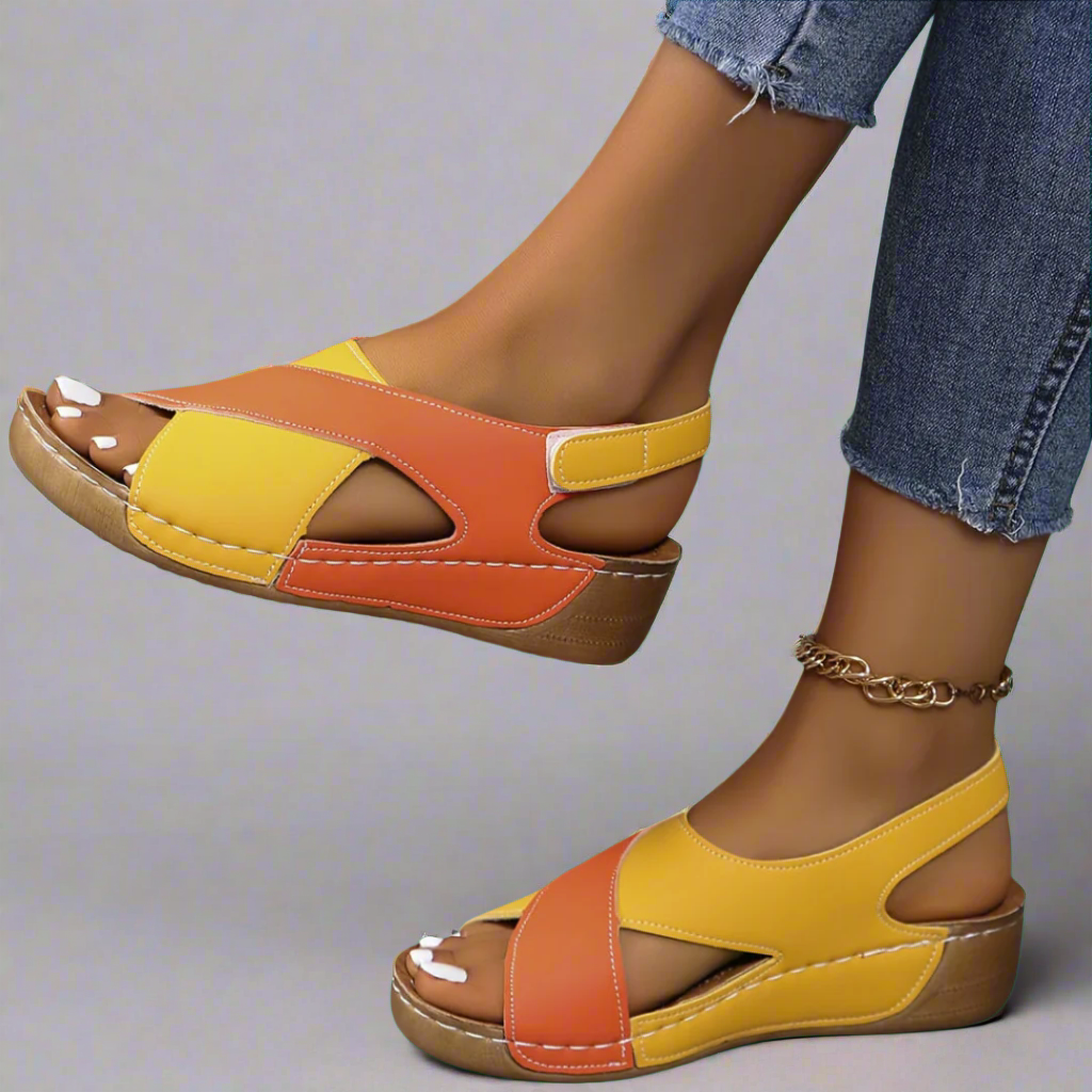Kendra - Two-Tone Orthopedic Sandals