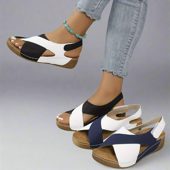Kendra - Two-Tone Orthopedic Sandals