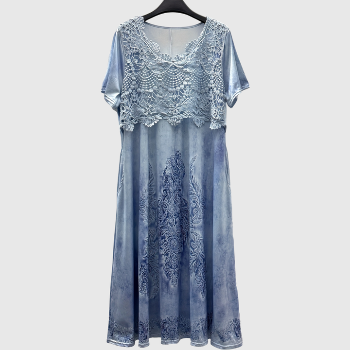 INDIGO | CHIC FLORAL MIDI DRESS