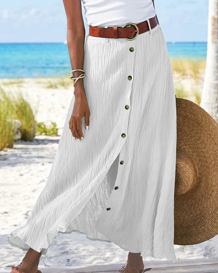 Syndy - Flowing Button-Up Skirt