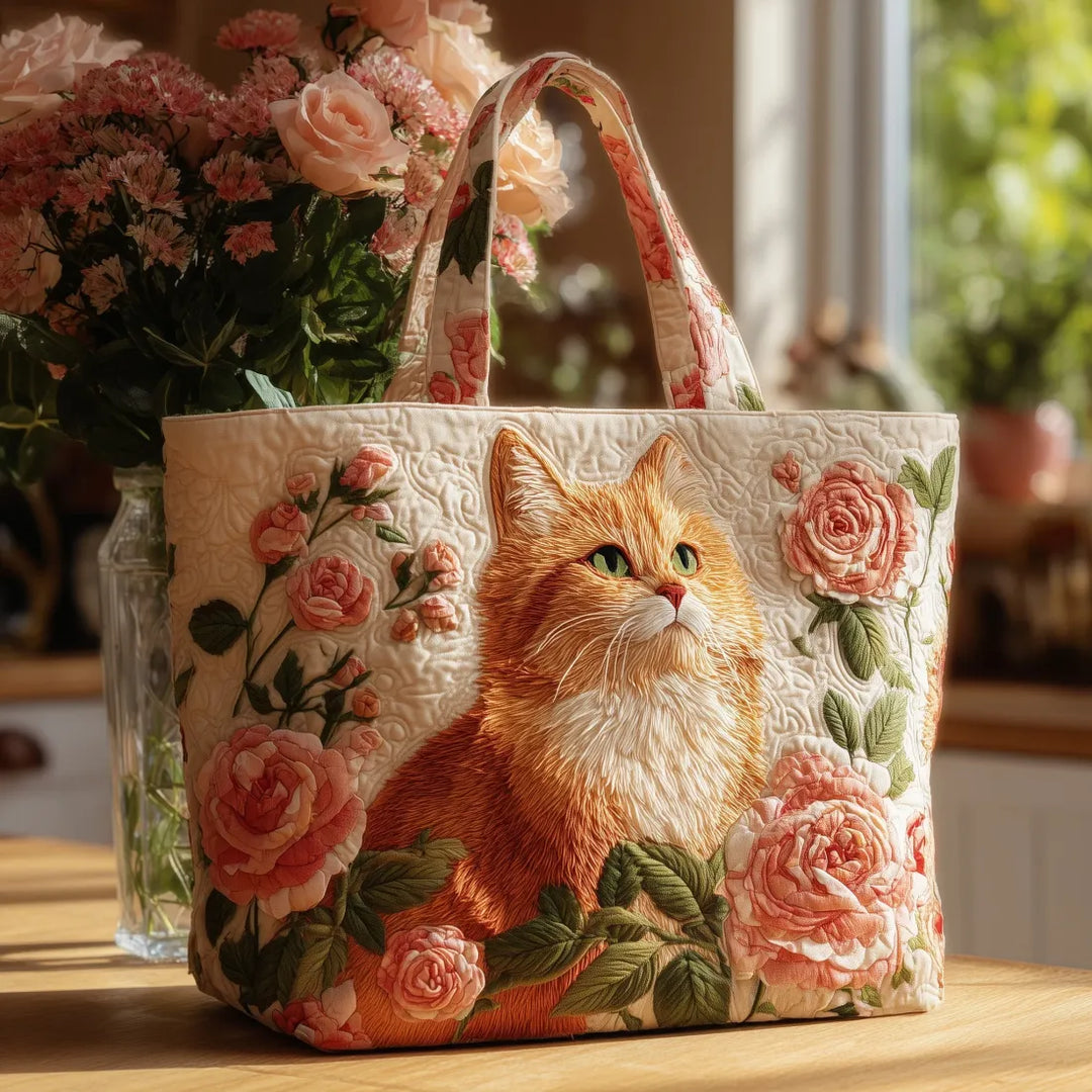 Handcrafted Bag - The Brown Cat & The Rose