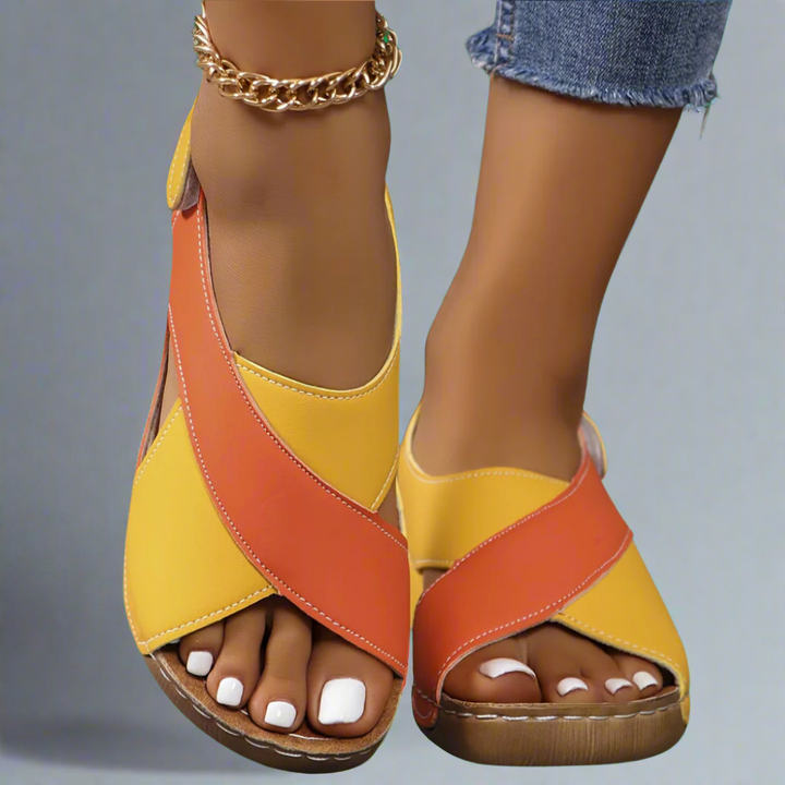 Kendra - Two-Tone Orthopedic Sandals