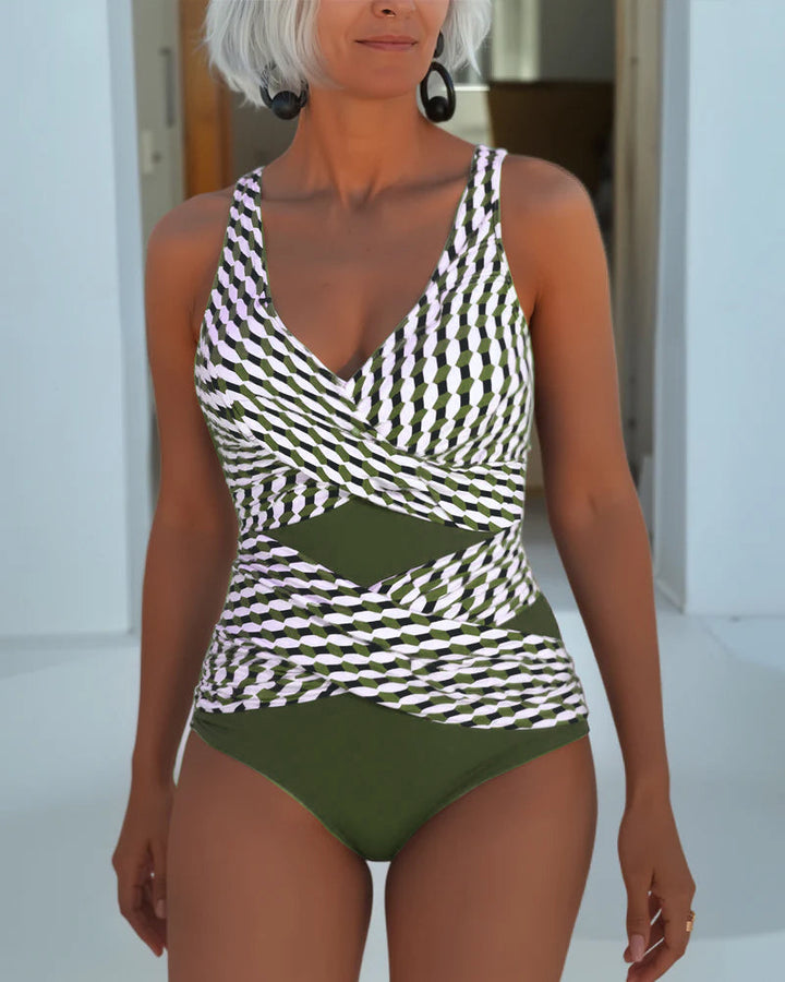 Ashley | Cross-Over Design Swimsuit for Effortless Resort Style