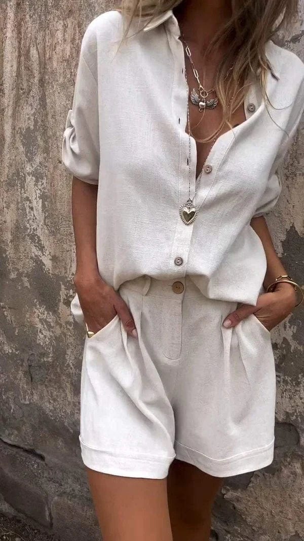 Melda - Casual Button-Up Ensemble