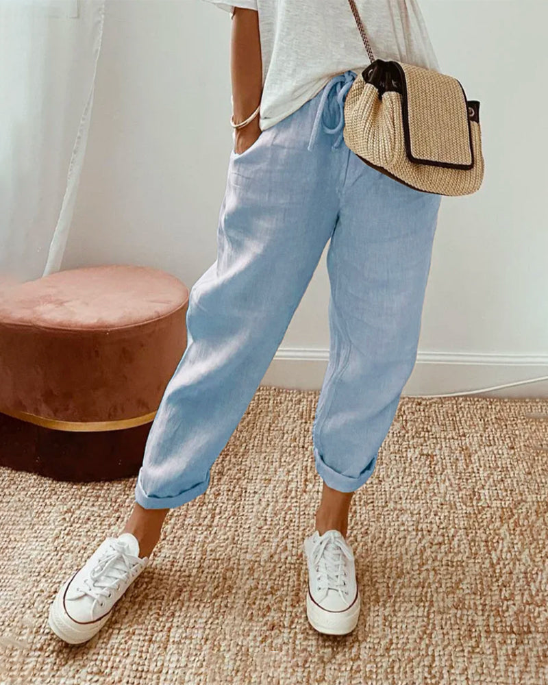 Chic and Cozy Flowing Trousers