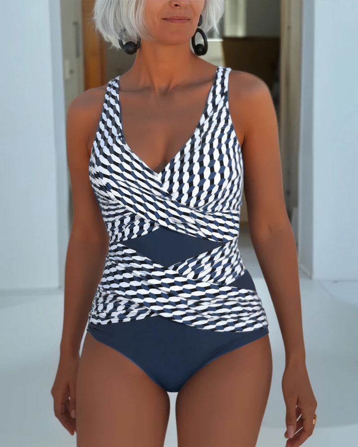 Ashley | Cross-Over Design Swimsuit for Effortless Resort Style