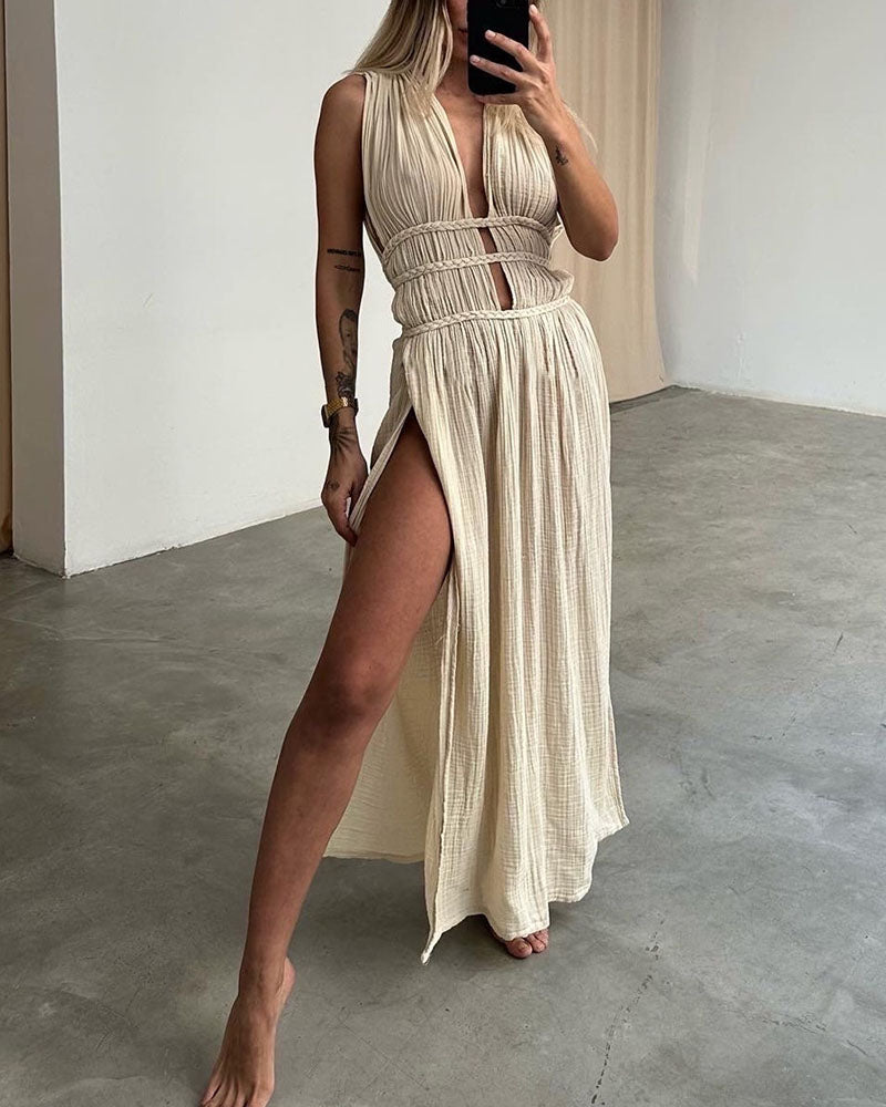 Zolla - Textured Cut-Out Dress