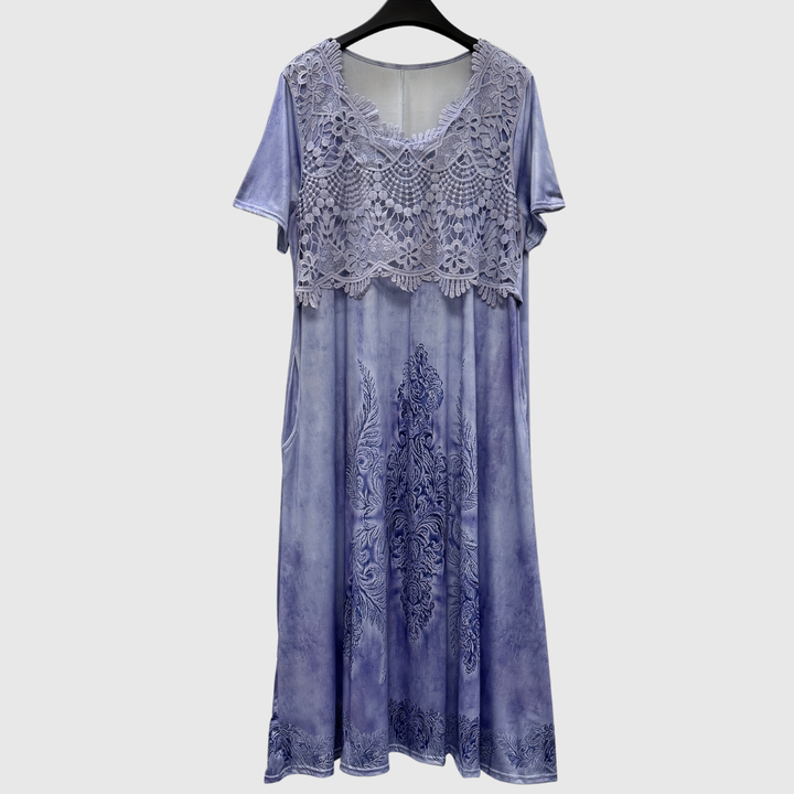 INDIGO | CHIC FLORAL MIDI DRESS