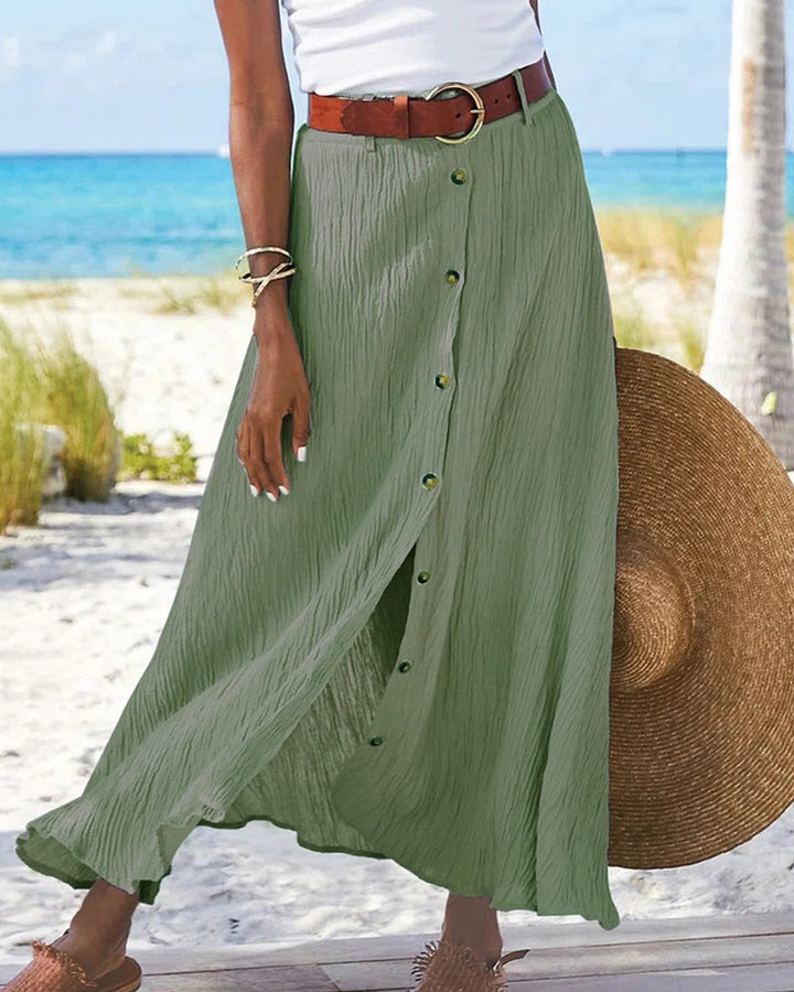 Syndy - Flowing Button-Up Skirt