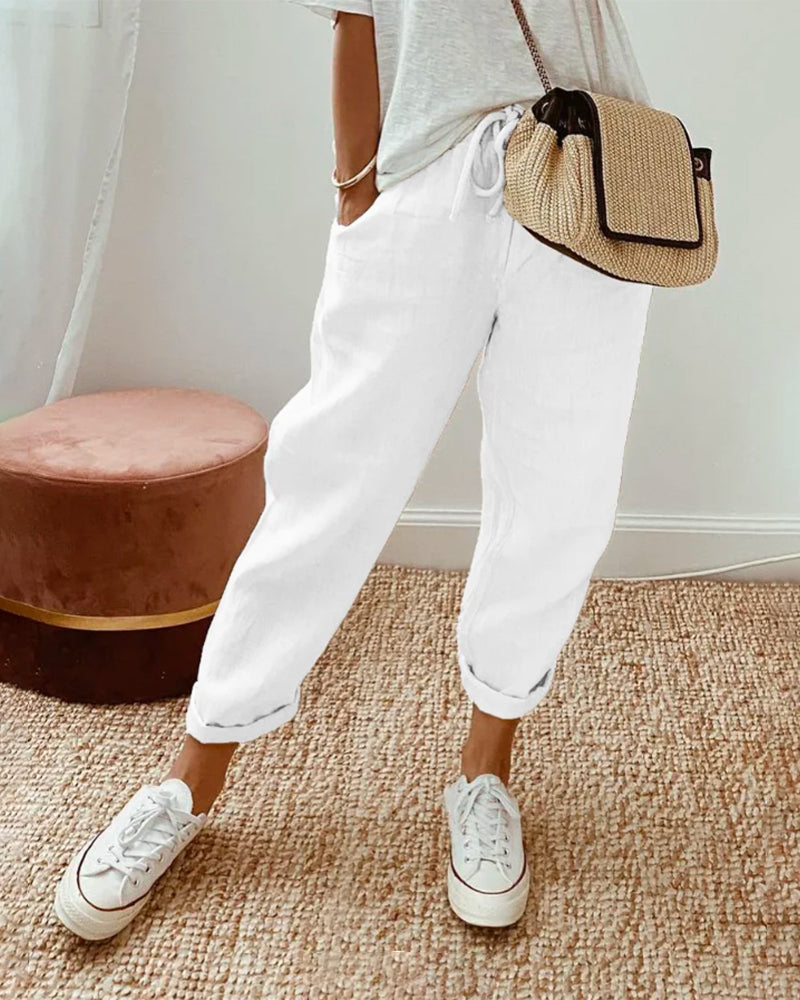 Chic and Cozy Flowing Trousers