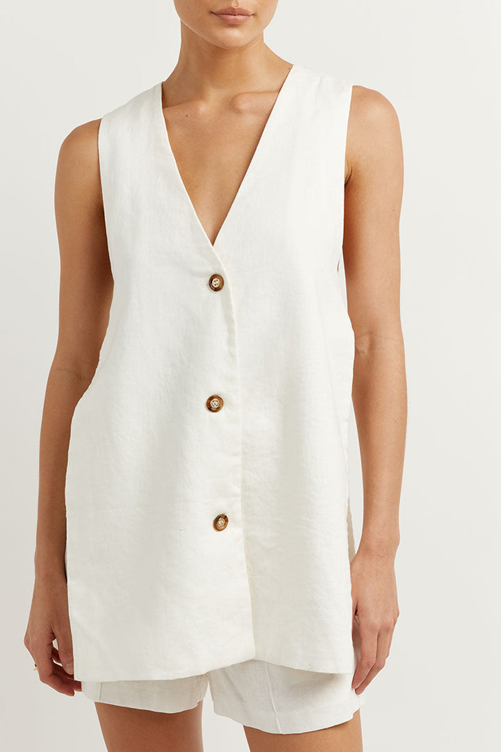 Fiona - Sleeveless Button-Up Ensemble