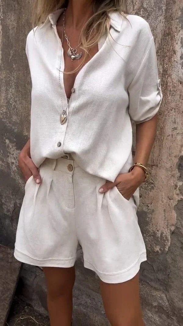 Melda - Casual Button-Up Ensemble
