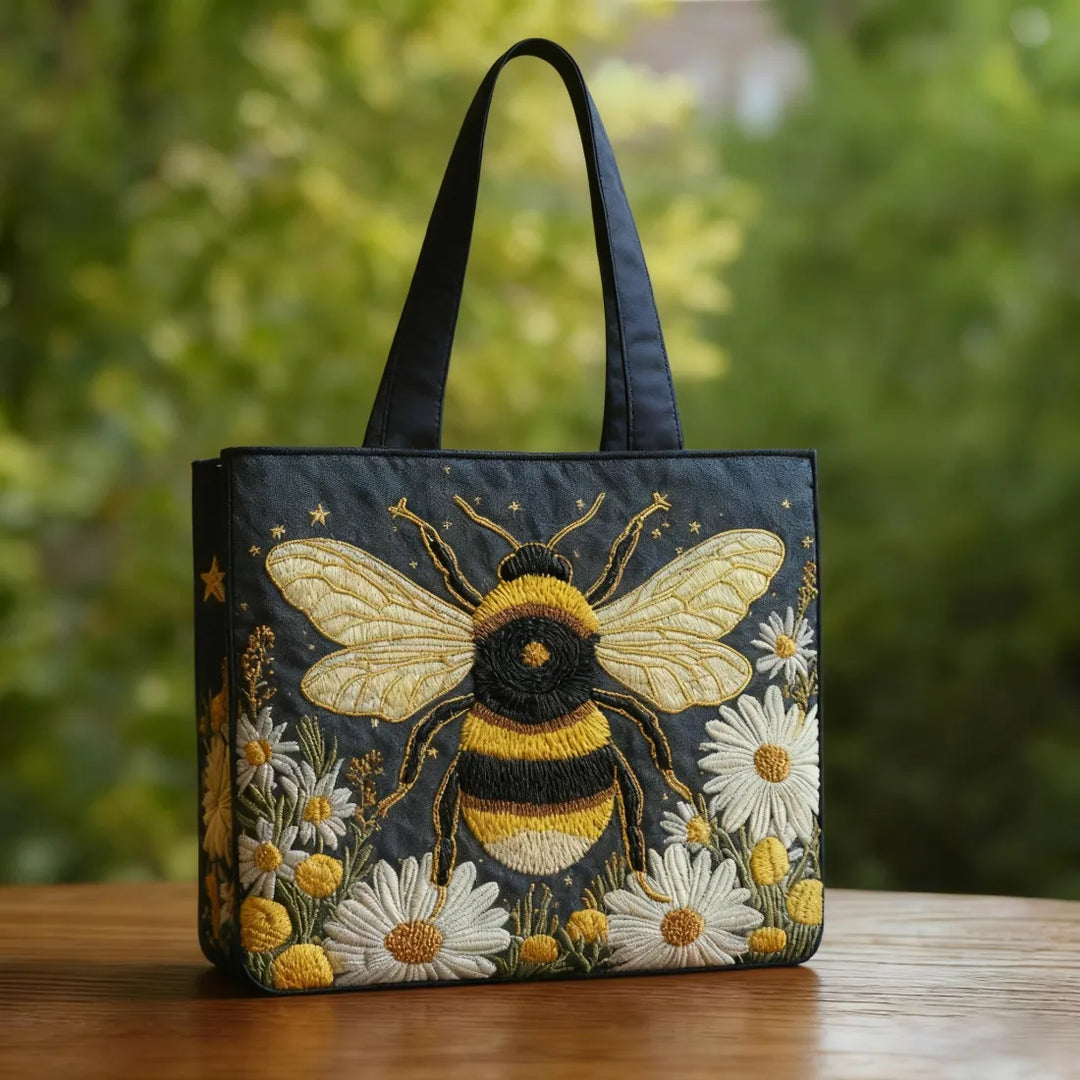 Handcrafted Bag - The Bear and the Seven Tiny Blooms