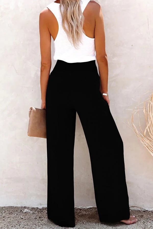 Riana - Relaxed Fit High-Waisted Trousers