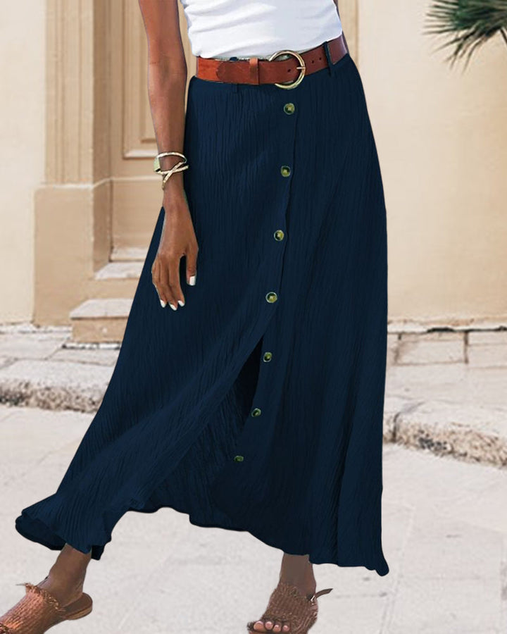 Syndy - Flowing Button-Up Skirt