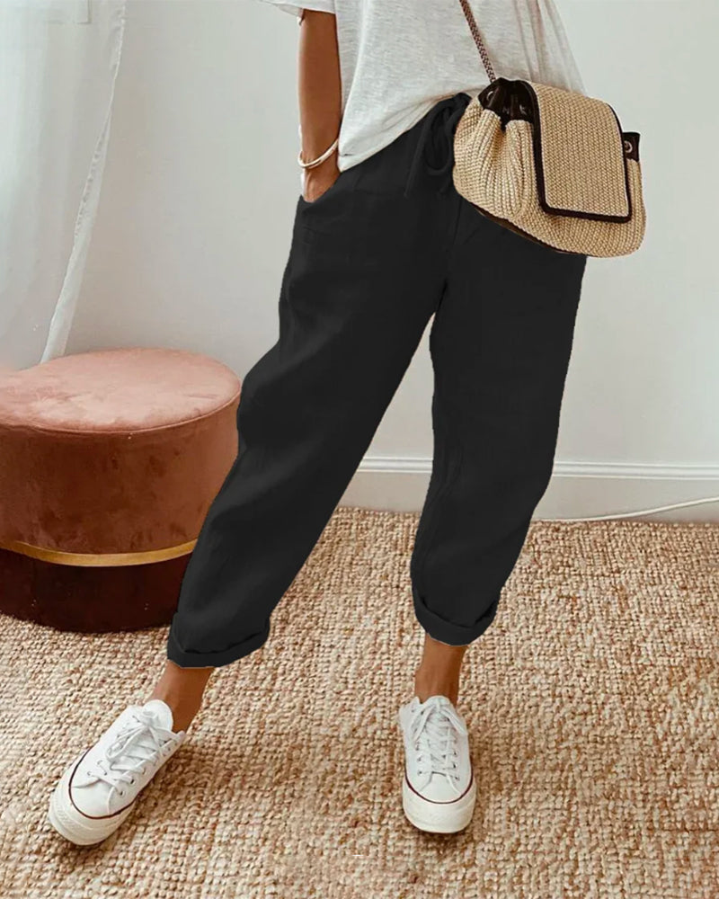 Chic and Cozy Flowing Trousers