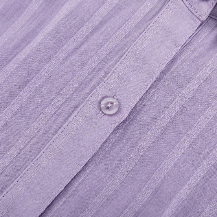 Viola - Stylish Button-Up Shirt and Lightweight Shorts Ensemble