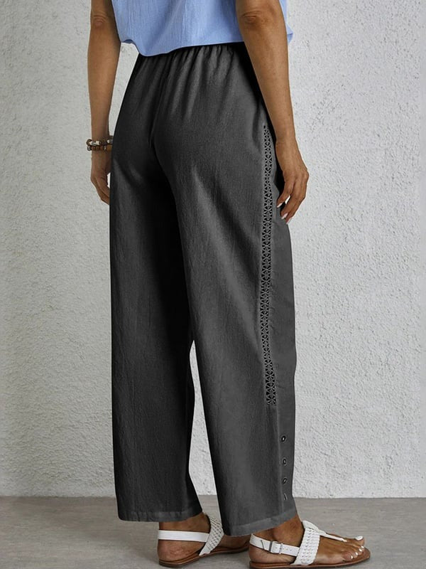 Shania - Easygoing Button-Up Trousers