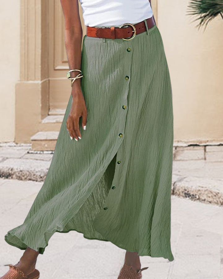 Syndy - Flowing Button-Up Skirt