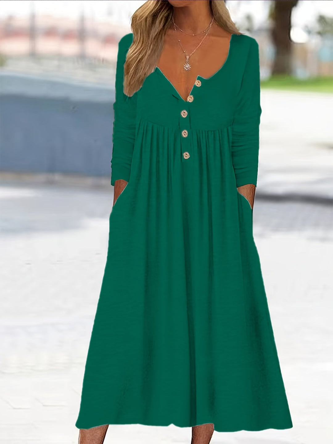 ZARA | Front Button Midi Dress