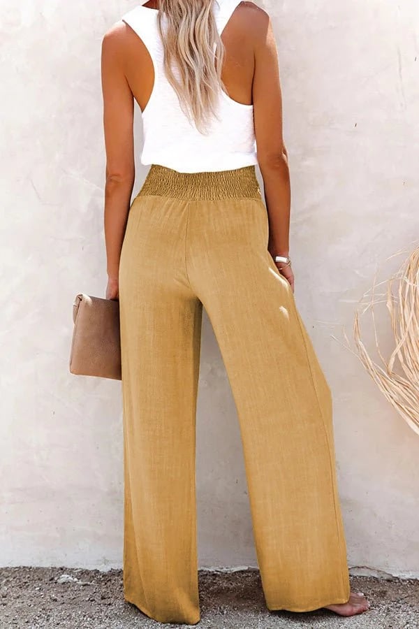 Riana - Relaxed Fit High-Waisted Trousers