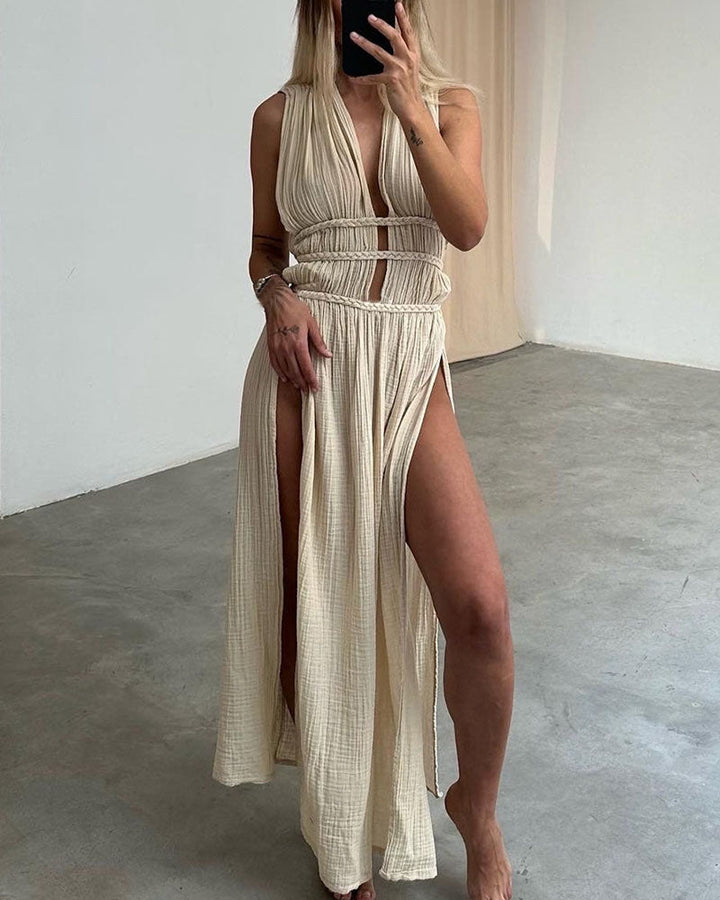 Zolla - Textured Cut-Out Dress
