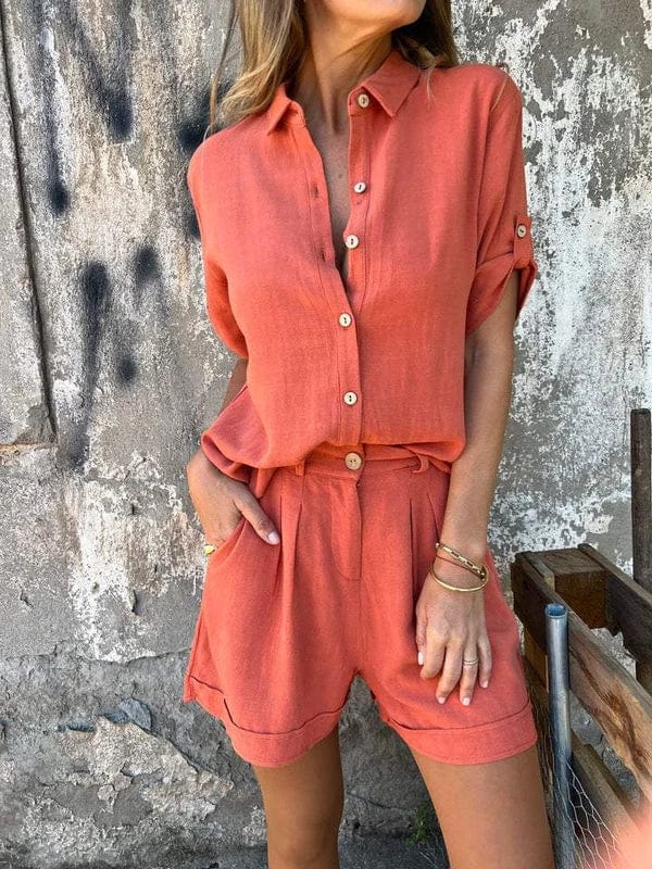 Melda - Casual Button-Up Ensemble