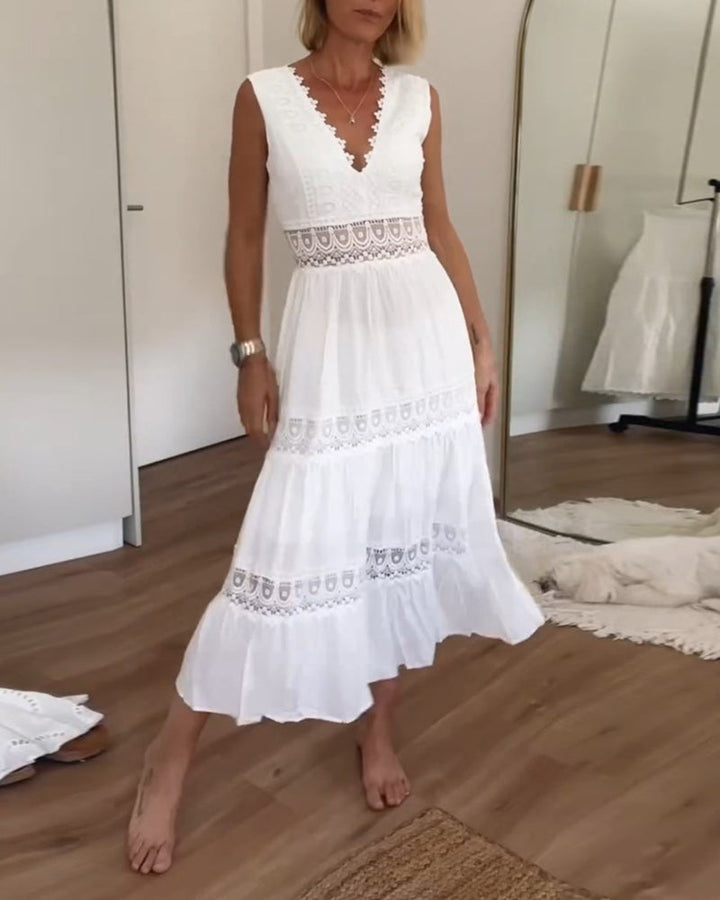 Circe - V-Neck Lace Camisole Dress