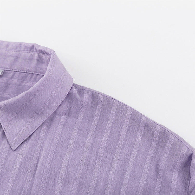 Viola - Stylish Button-Up Shirt and Lightweight Shorts Ensemble