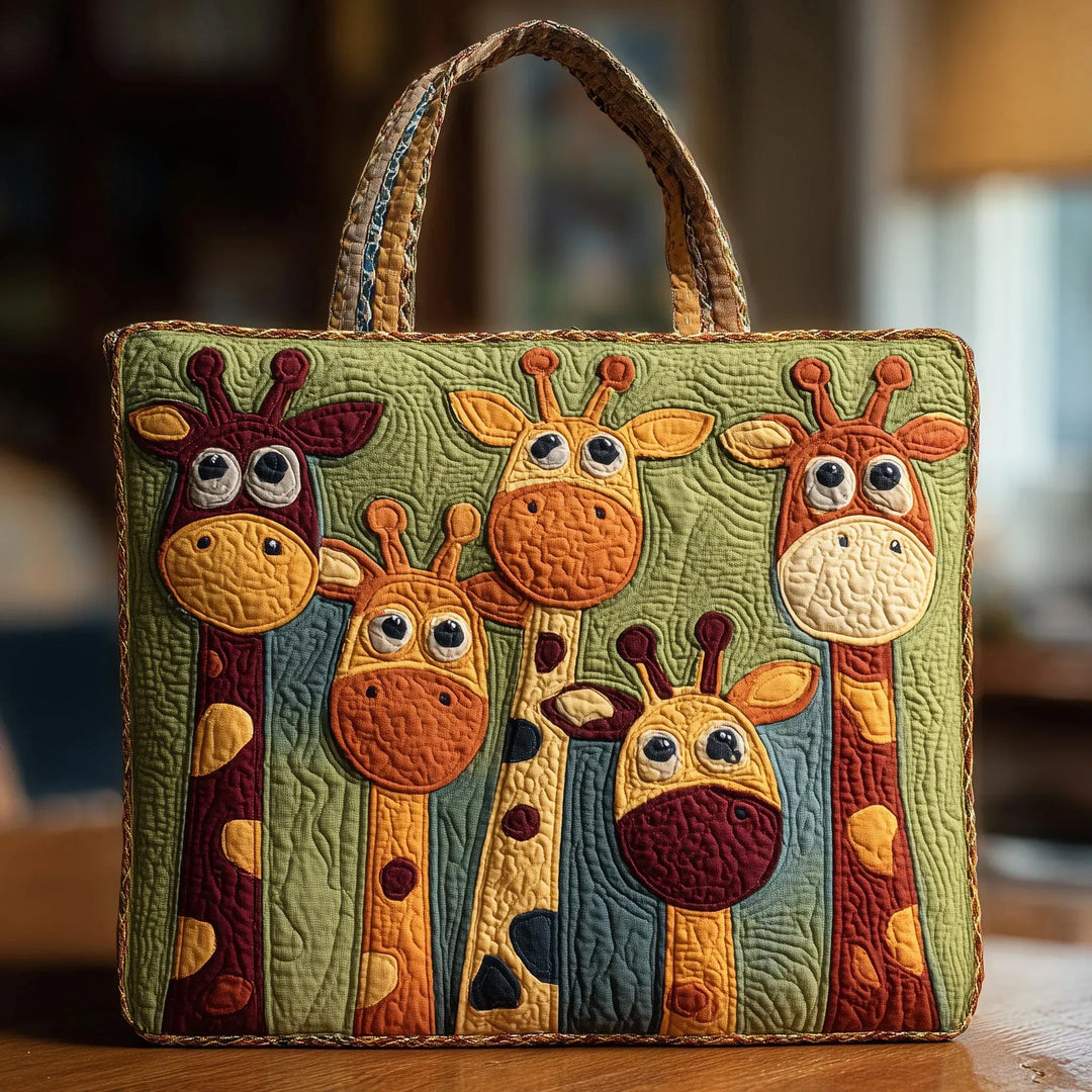 Handcrafted Bag - Joyful Giraffe Design