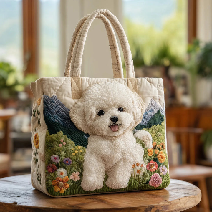Handcrafted Bag - The White Dog