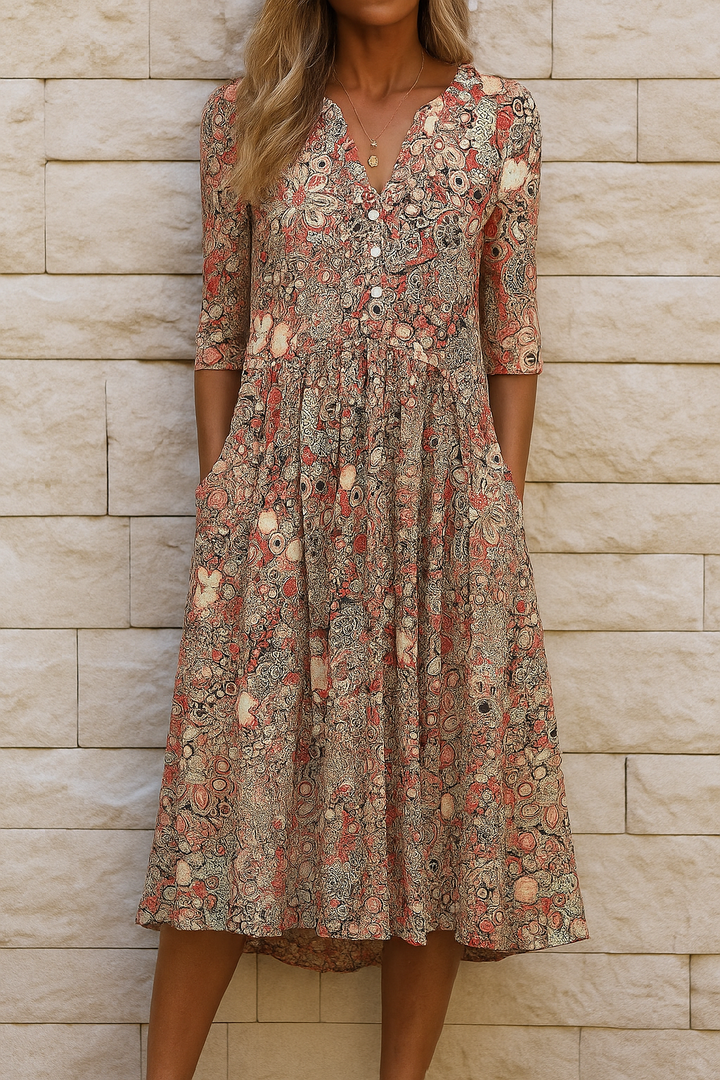 Harlow | Sophisticated V-Neck Dress