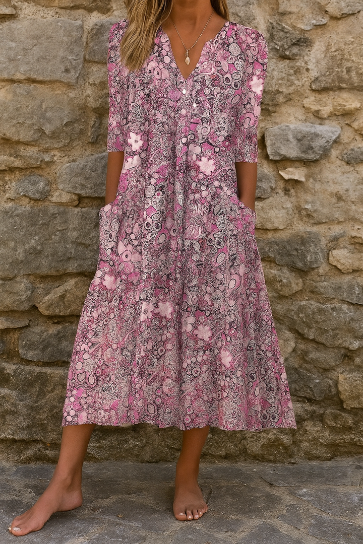 Harlow | Sophisticated V-Neck Dress