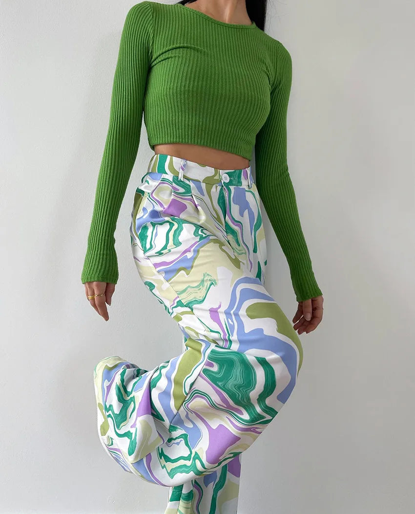 Zyra - Striking Swirl Print Ensemble