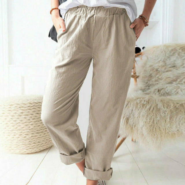 Neria - Comfortable Soft-Fit Trousers