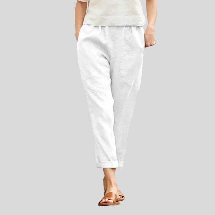 Kriza - Pocketed Wide Leg Trousers