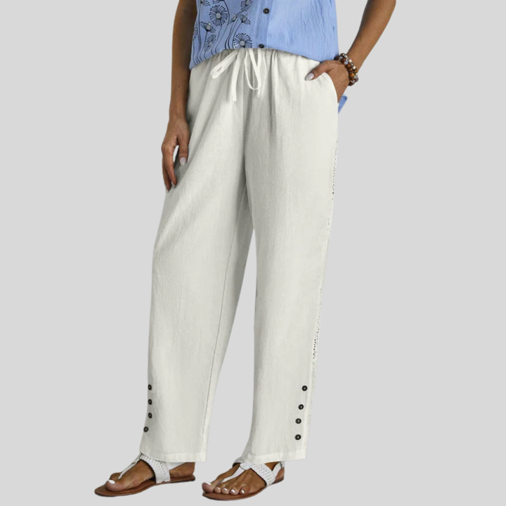 Shania - Easygoing Button-Up Trousers