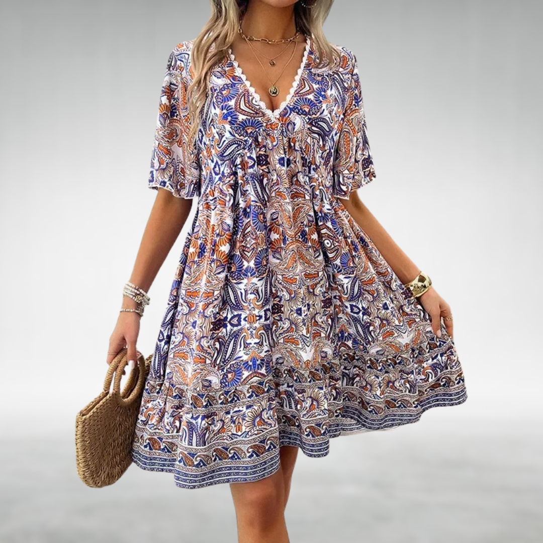 Quinley - Bohemian Flow Swing Dress
