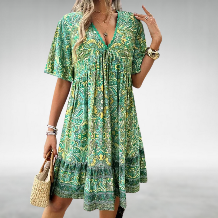 Quinley - Bohemian Flow Swing Dress