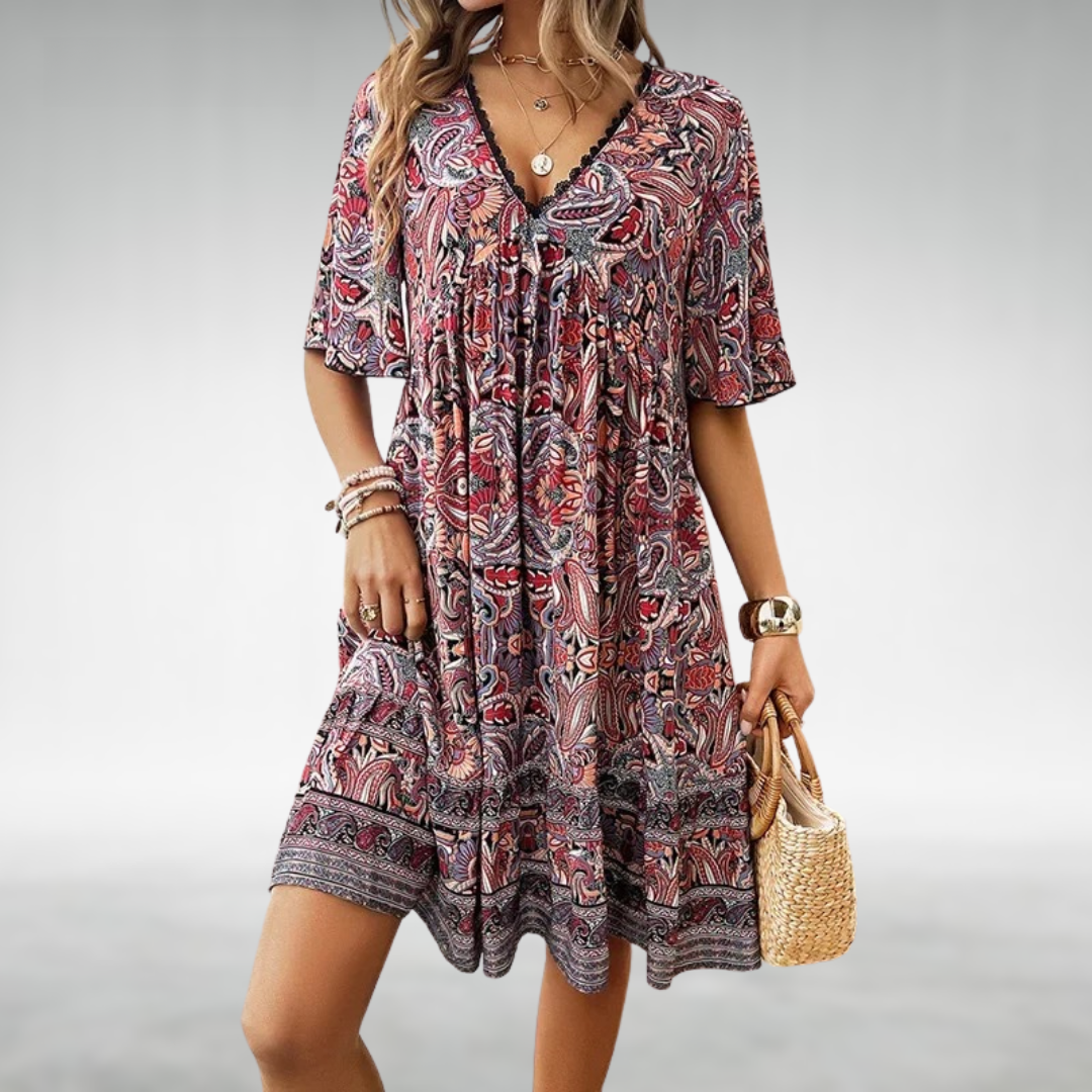 Quinley - Bohemian Flow Swing Dress
