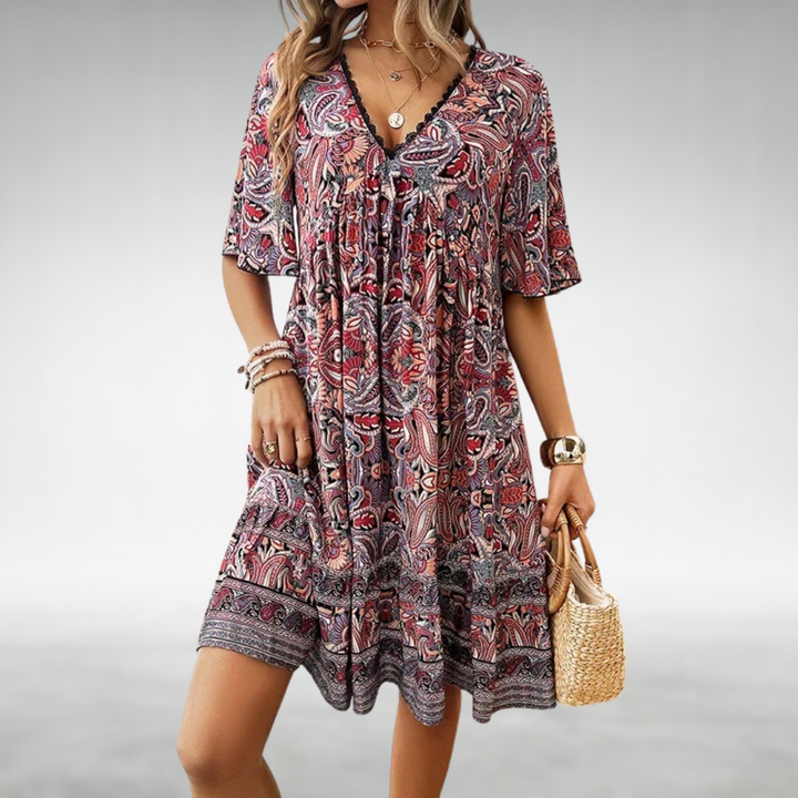 Quinley - Bohemian Flow Swing Dress