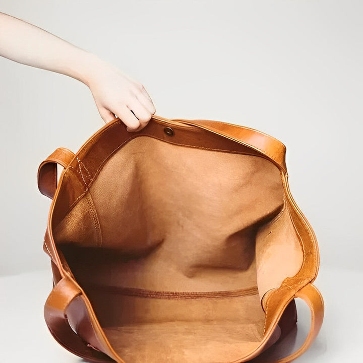 Karen™ | Classic Leather Everyday Tote