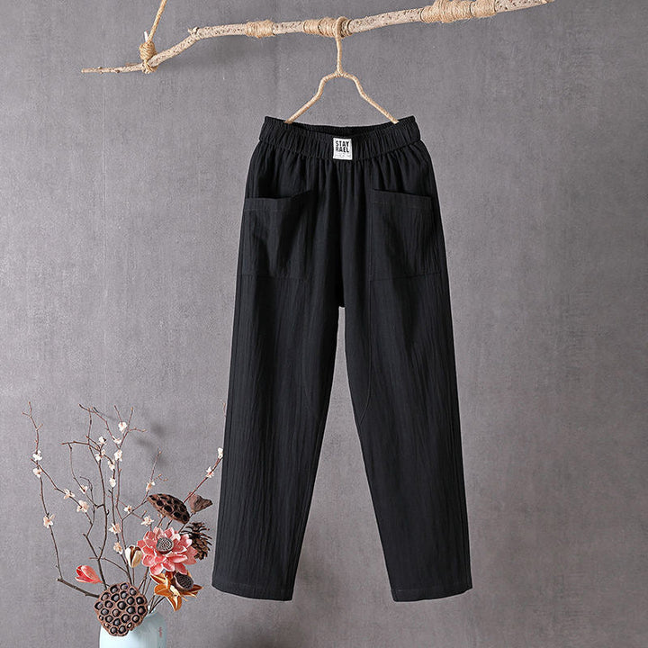 Alyra - Comfortable Pocketed Relaxed Pants