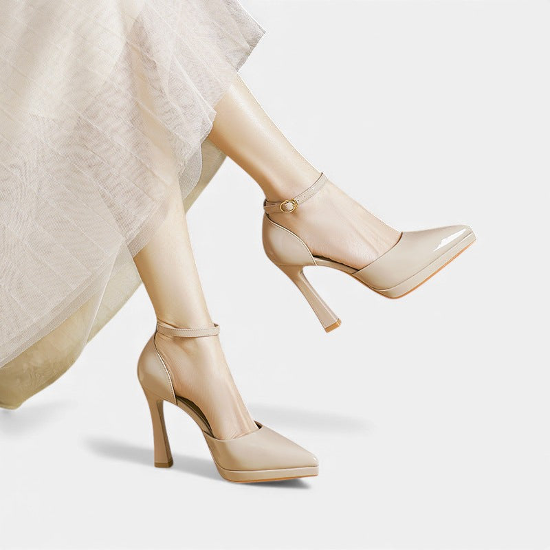 Evette Leather High Heels